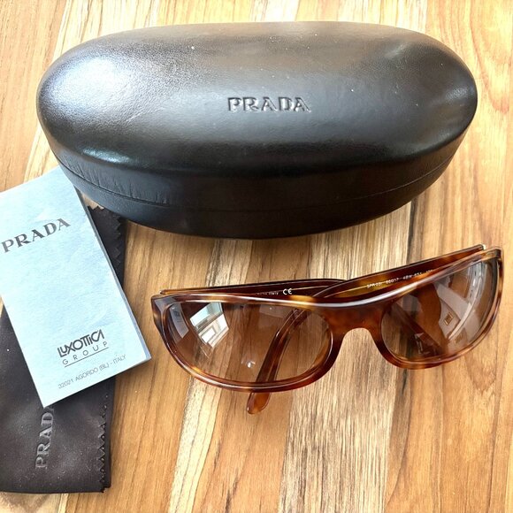 Genuine Vintage Prada Tortoiseshell Sunglasses SPR 03I - purchased new - Picture 1 of 11